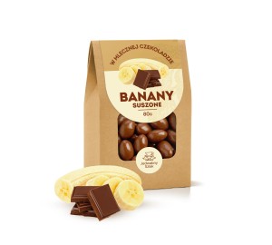 Plátanos en chocolate con leche 80g