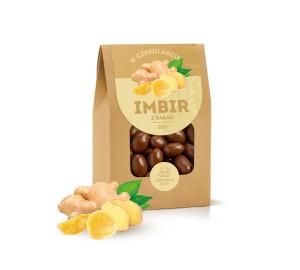 Jengibre en chocolate con cacao 80g
