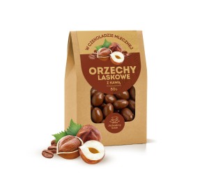Avellanas en chocolate con leche con café 80g