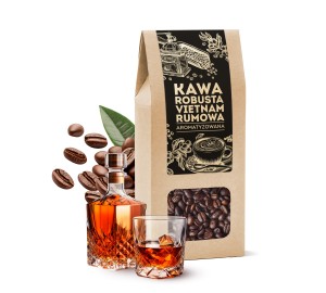 Café robusta vietnamita con sabor a ron, en grano 100g.
