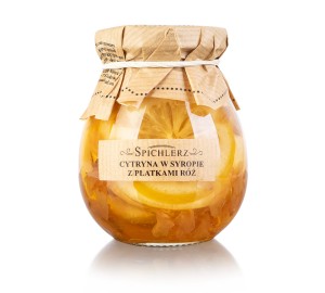 Limón en almíbar con pétalos de rosa ~ 260 g